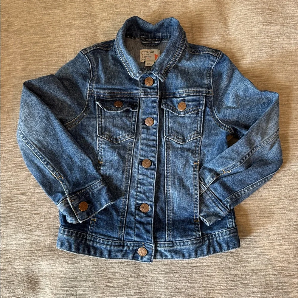 J.Crew Crewcuts Kids Denim Jean Jacket Size 6/7 Girls Classic